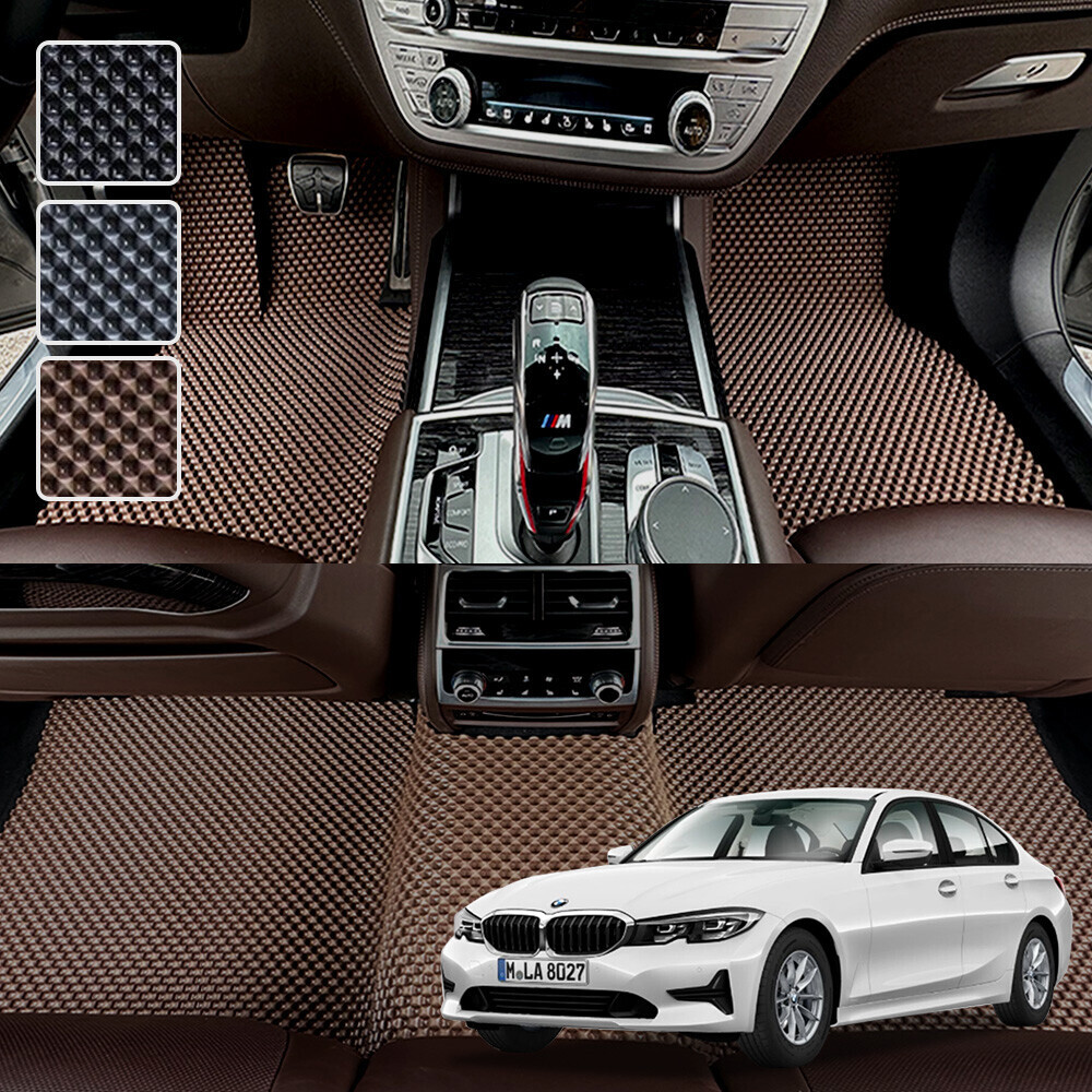 BMW 3시리즈 G20 전용 3D 엠보싱 차세대 고무매트 1열2열 세트 (2019~)