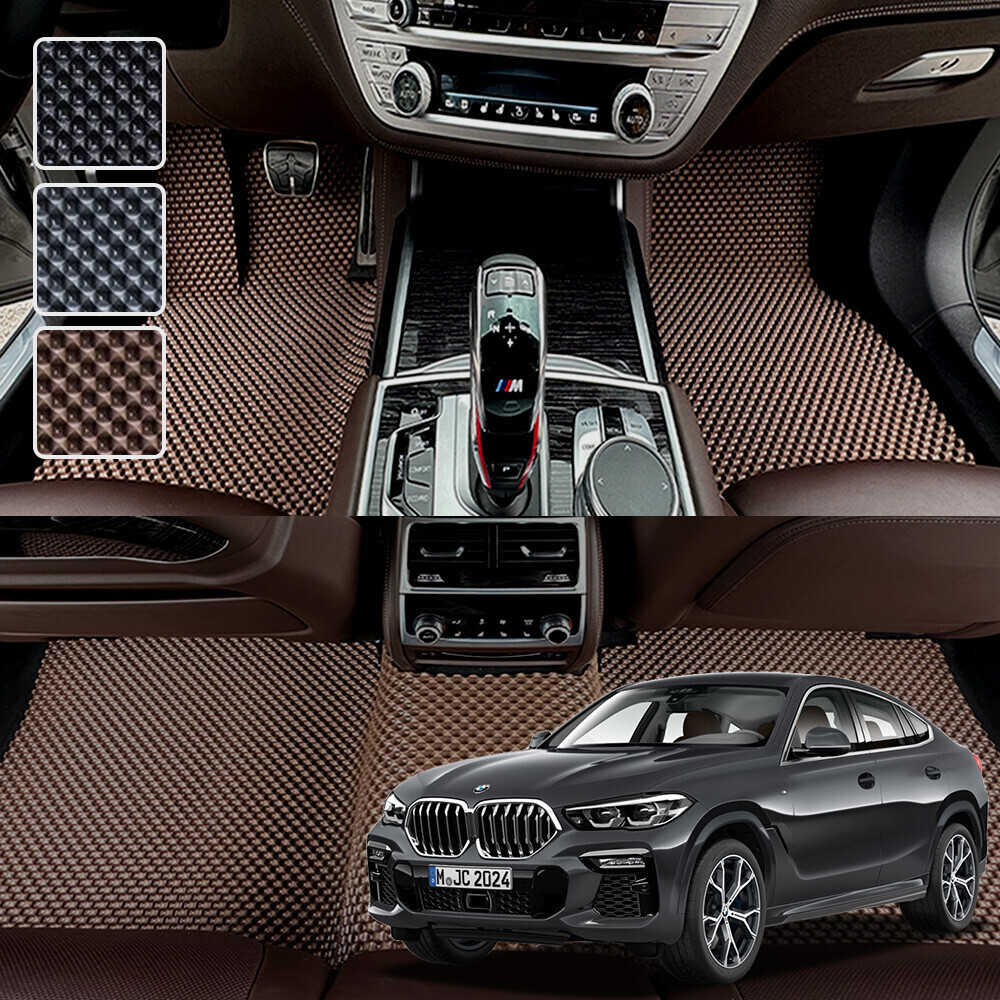 BMW X6 시리즈 전용 3D 엠보싱 차세대 고무매트 1열2열 세트