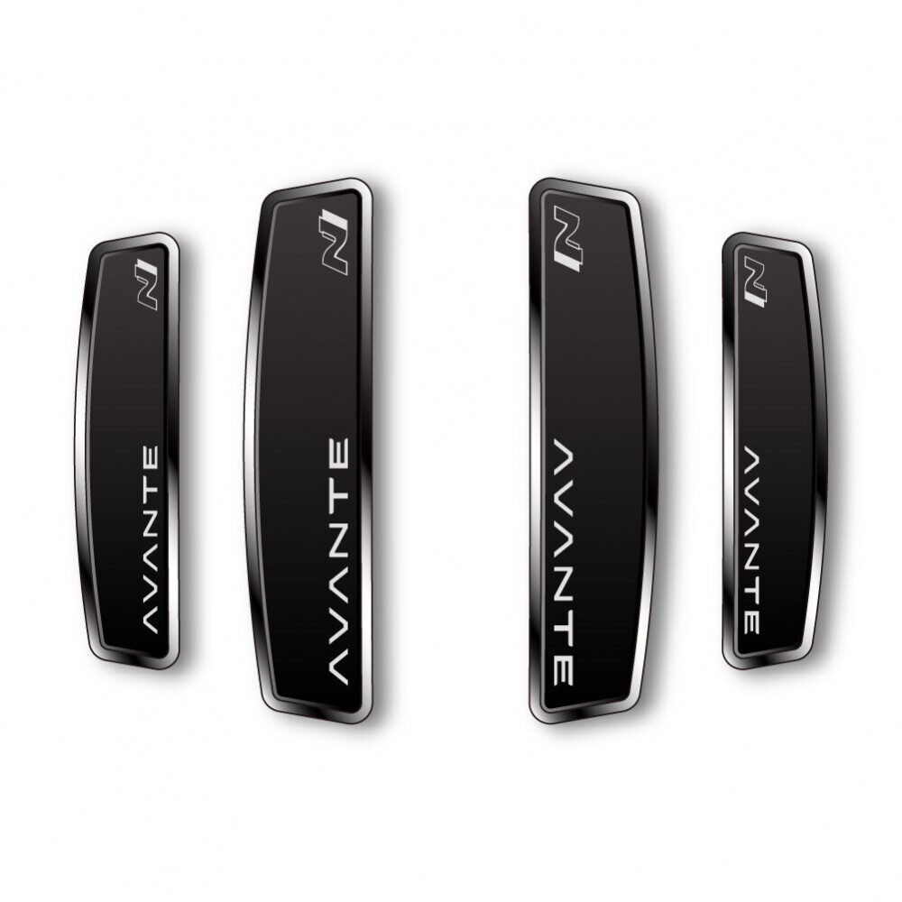 블랙 쉴드 엠블럼 도어가드 아반떼 N