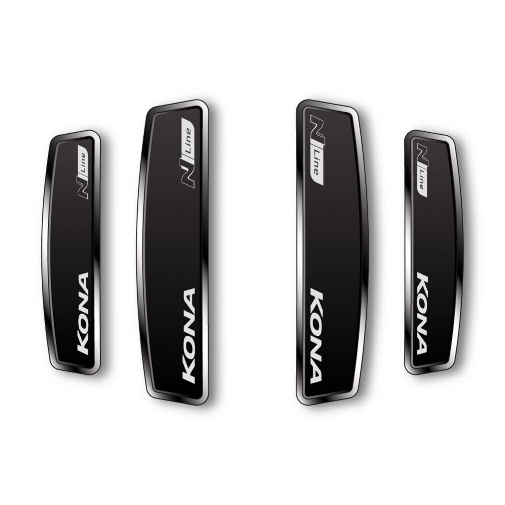 블랙 쉴드 엠블럼 도어가드 코나 N LINE