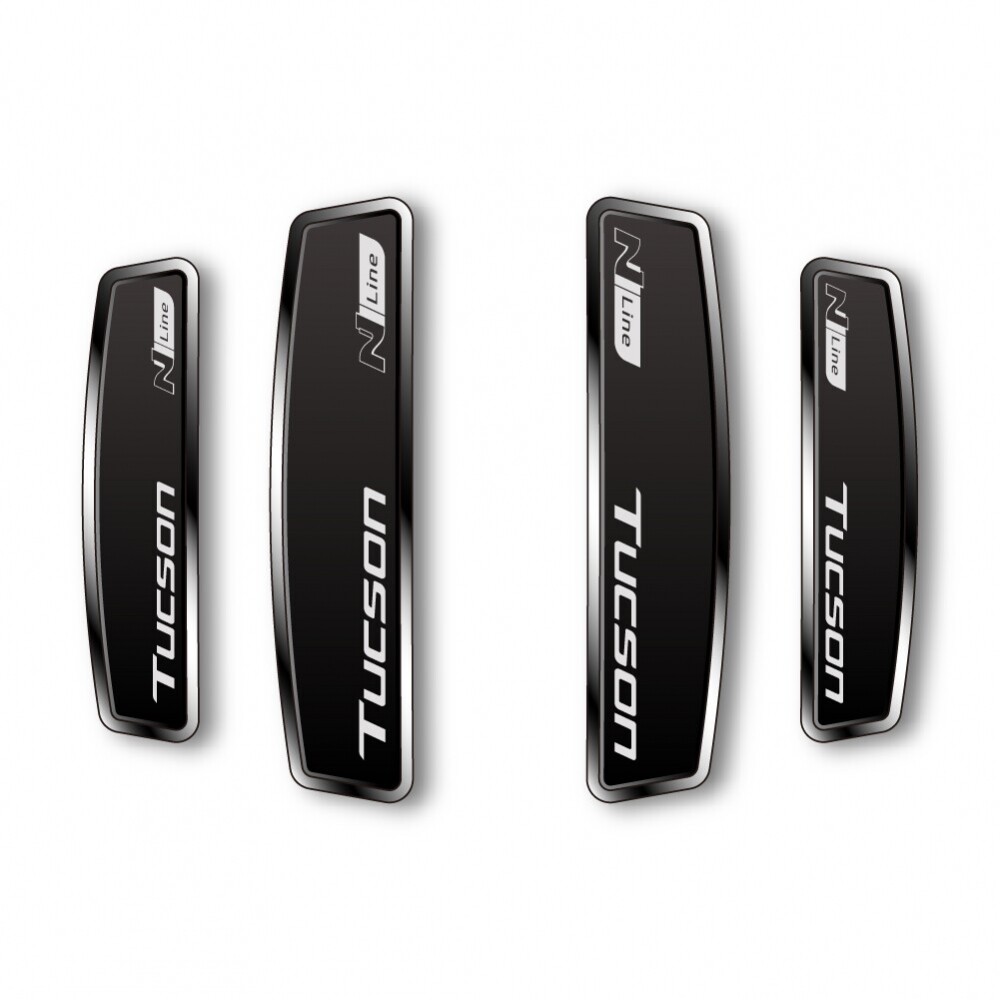 블랙 쉴드 엠블럼 도어가드 투싼 N LINE