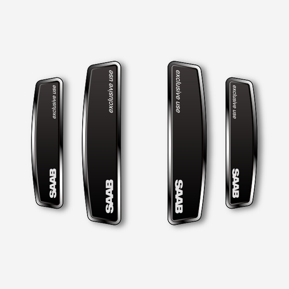 블랙 쉴드 엠블럼 도어가드 사브