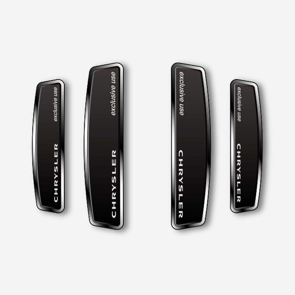 블랙 쉴드 엠블럼 도어가드 크라이슬러