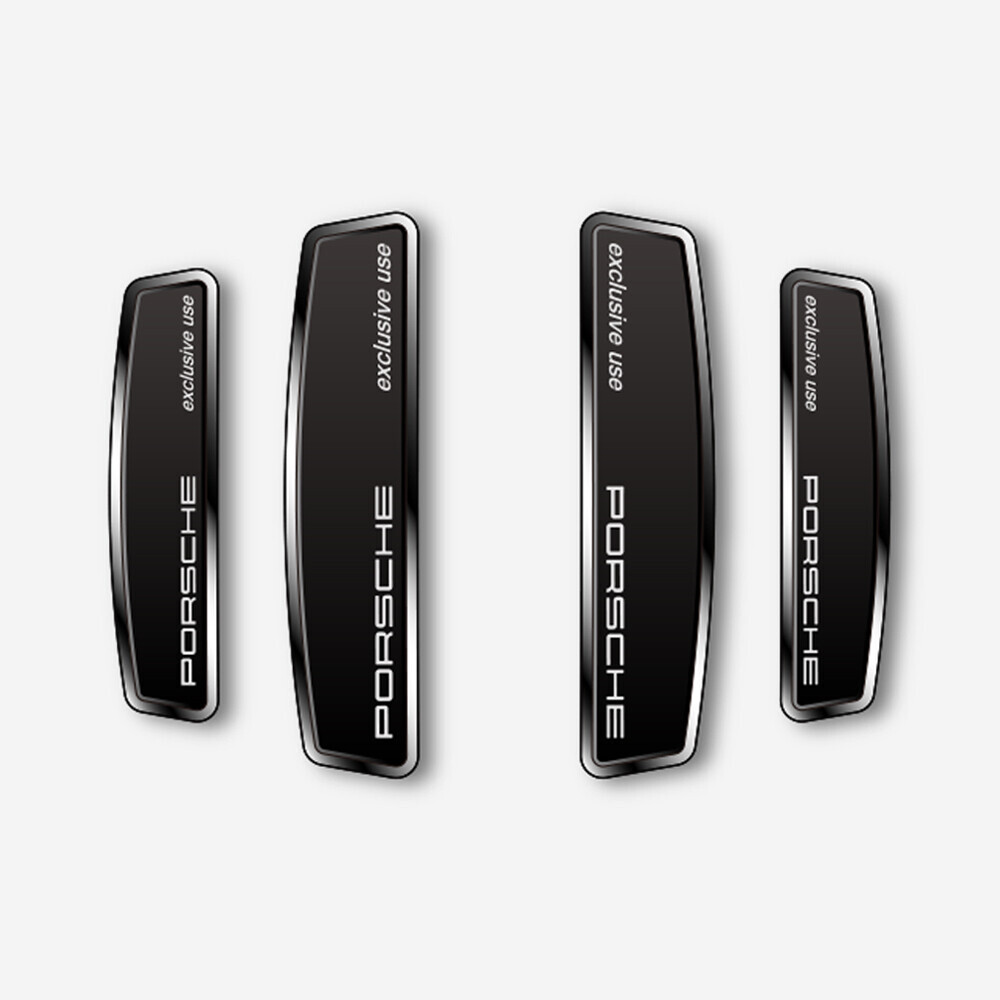 블랙 쉴드 엠블럼 도어가드 포르쉐