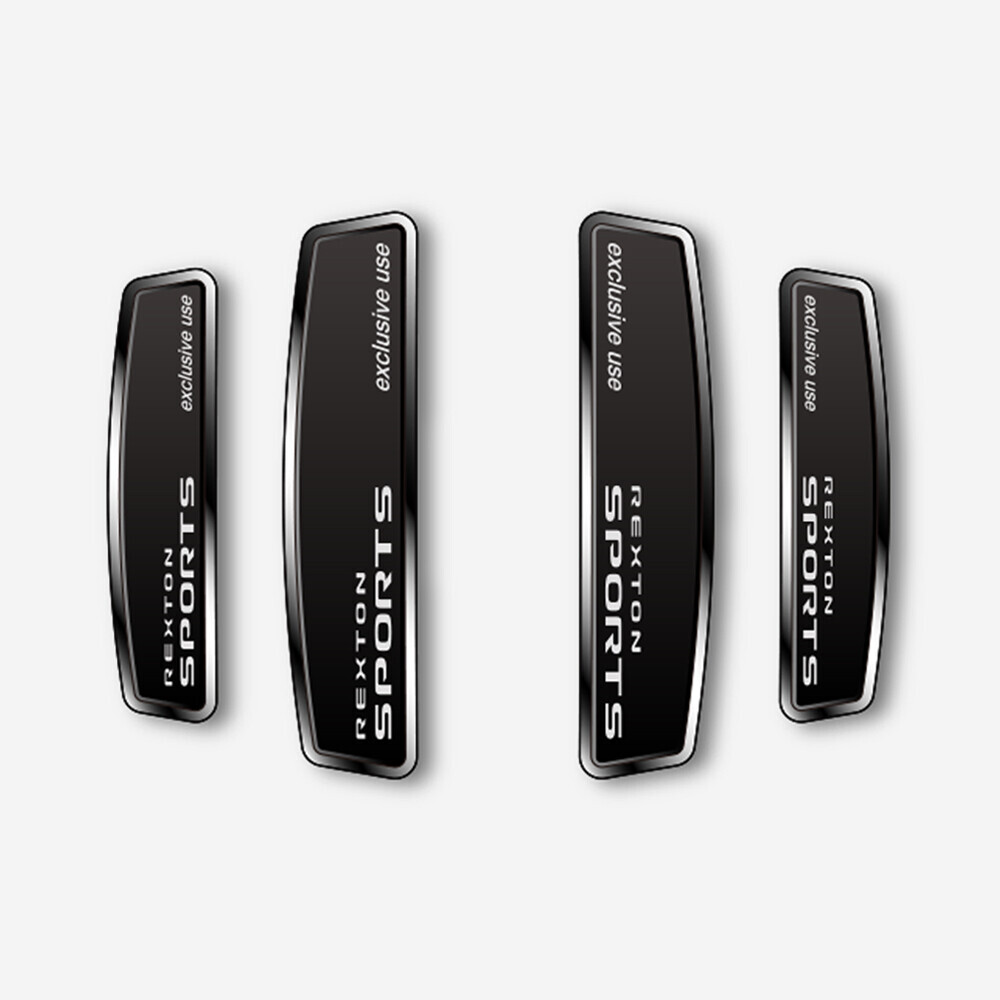 블랙 쉴드 엠블럼 도어가드 렉스턴스포츠