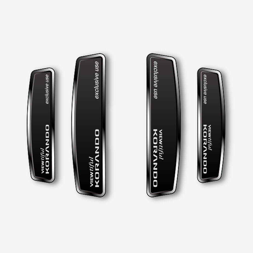 블랙 쉴드 엠블럼 도어가드 뷰티풀 코란도