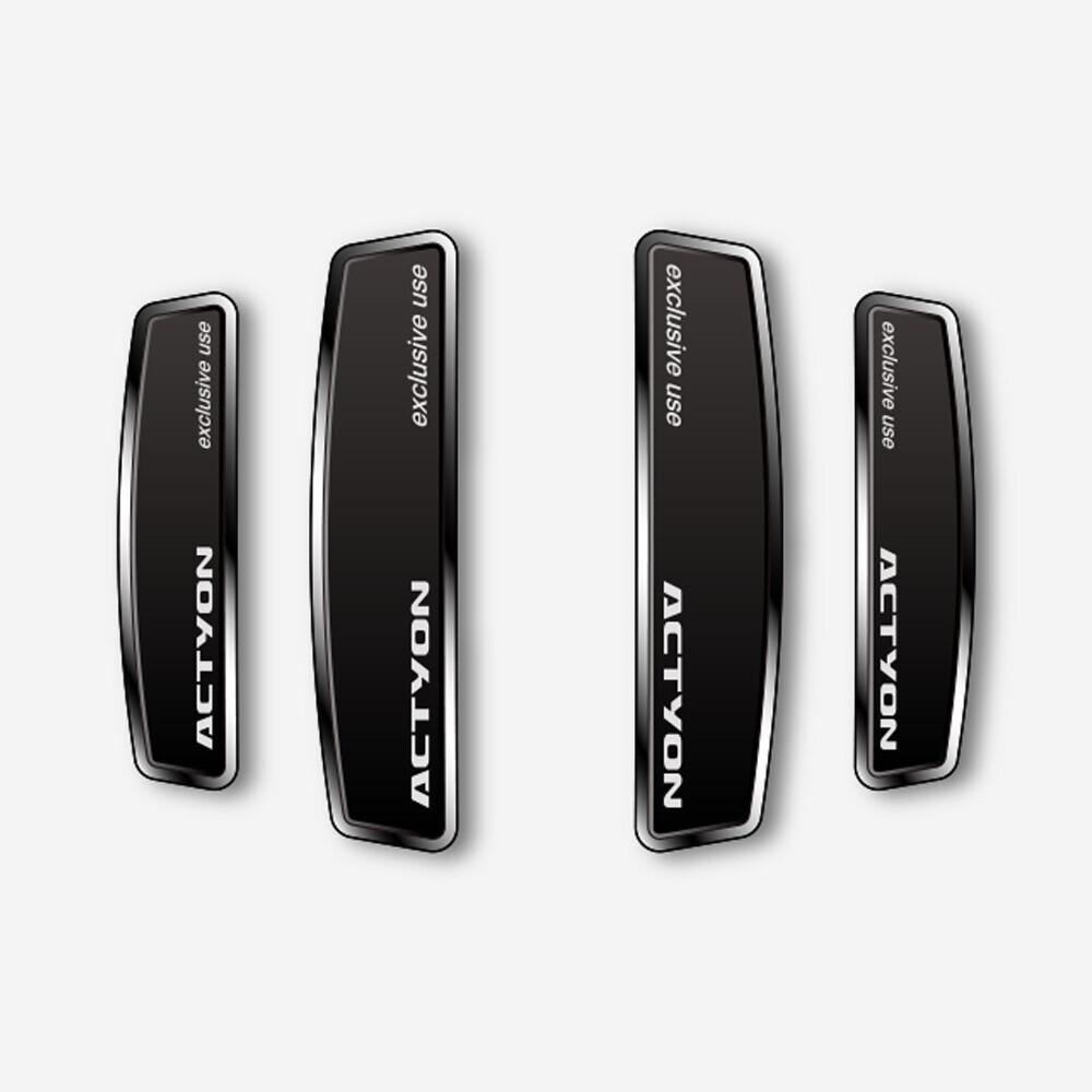 블랙 쉴드 엠블럼 도어가드 액티언