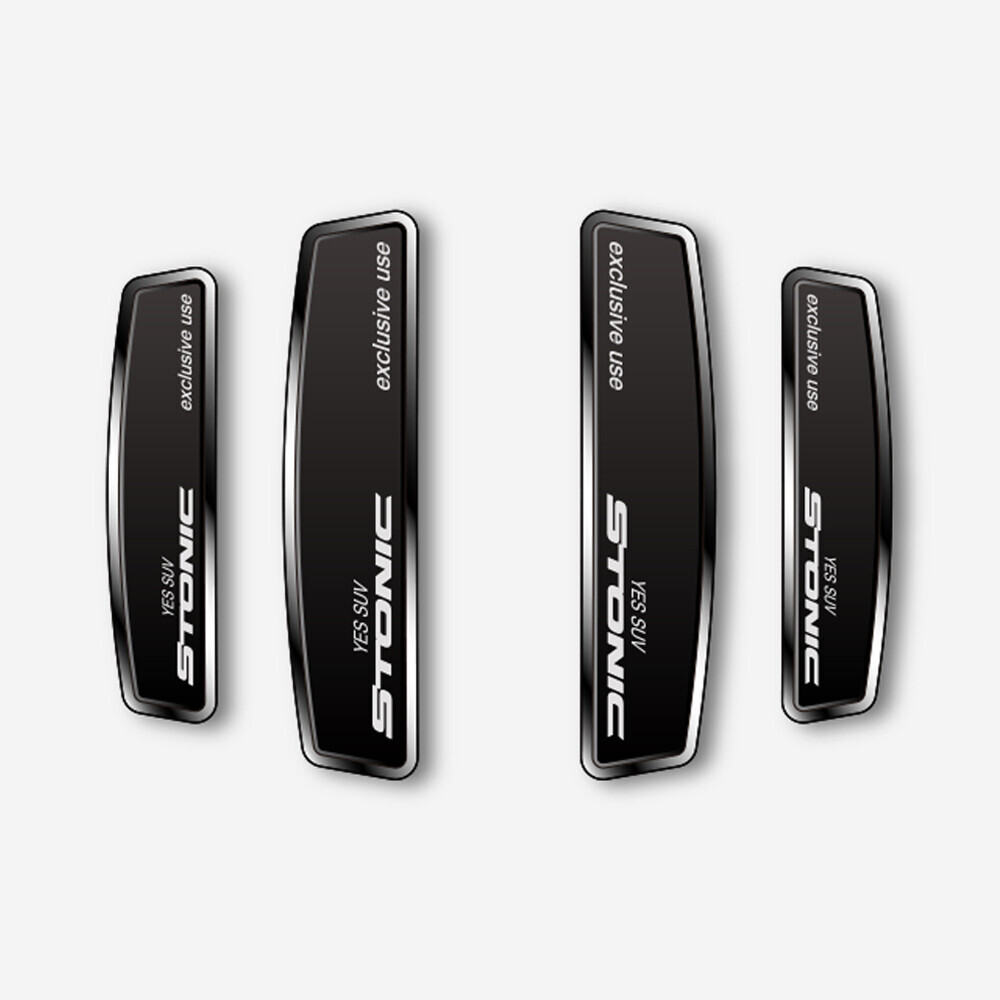 블랙 쉴드 엠블럼 도어가드 스토닉