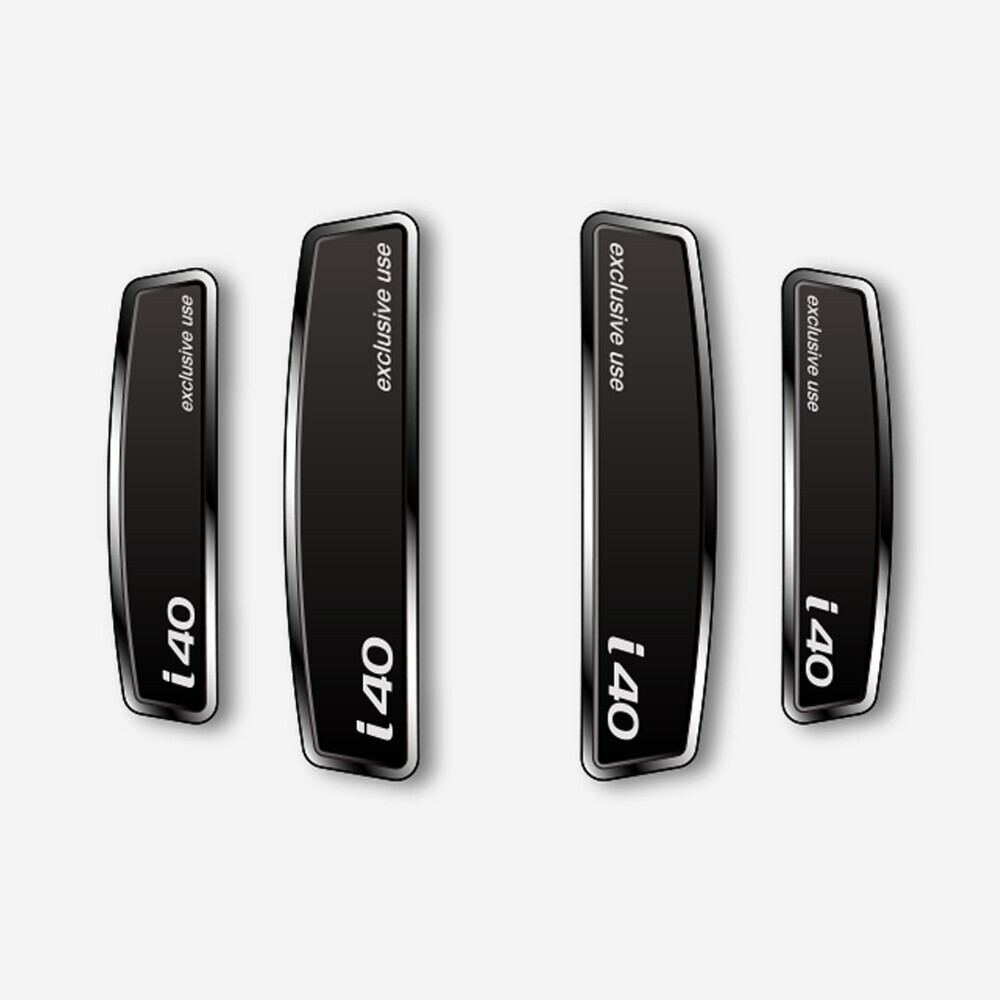 블랙 쉴드 엠블럼 도어가드 i40