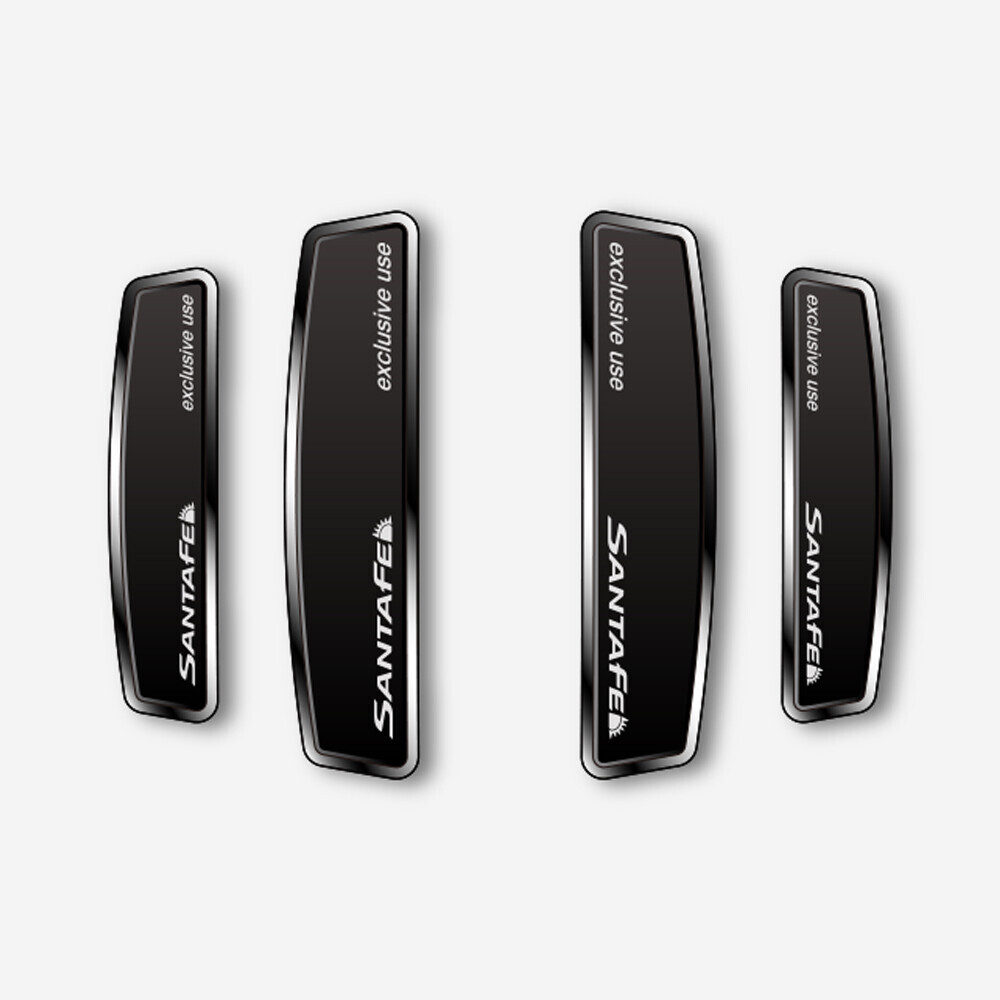 블랙 쉴드 엠블럼 도어가드 싼타페