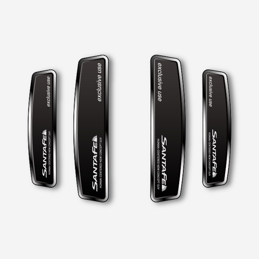 블랙 쉴드 엠블럼 도어가드 싼타페TM