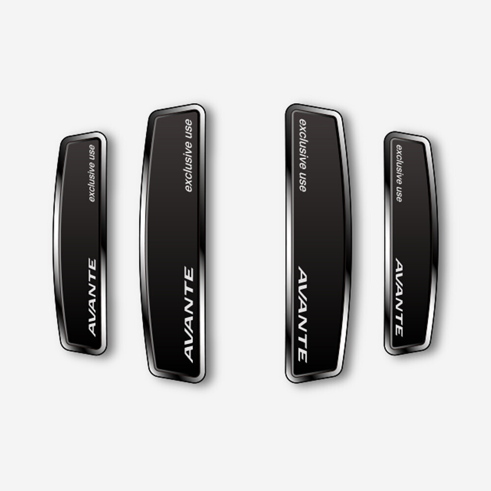 블랙 쉴드 엠블럼 도어가드 아반떼