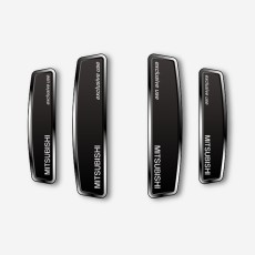 블랙 쉴드 엠블럼 도어가드 미쓰비시