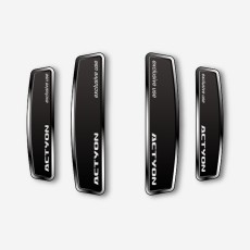 블랙 쉴드 엠블럼 도어가드 액티언