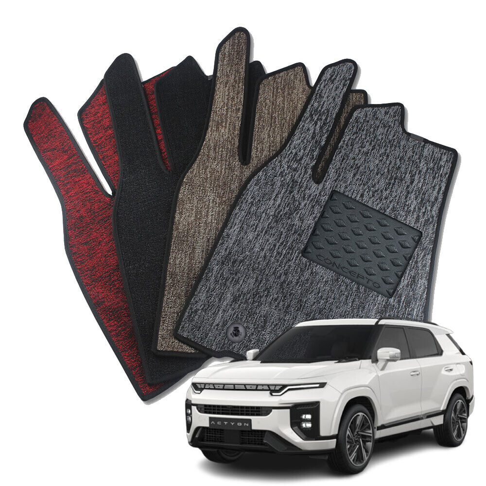 컨셉토 프리미엄 뉴코일 트랩매트 쌍용 신형 액티언 1열2열 세트 (하이브리드 호환)