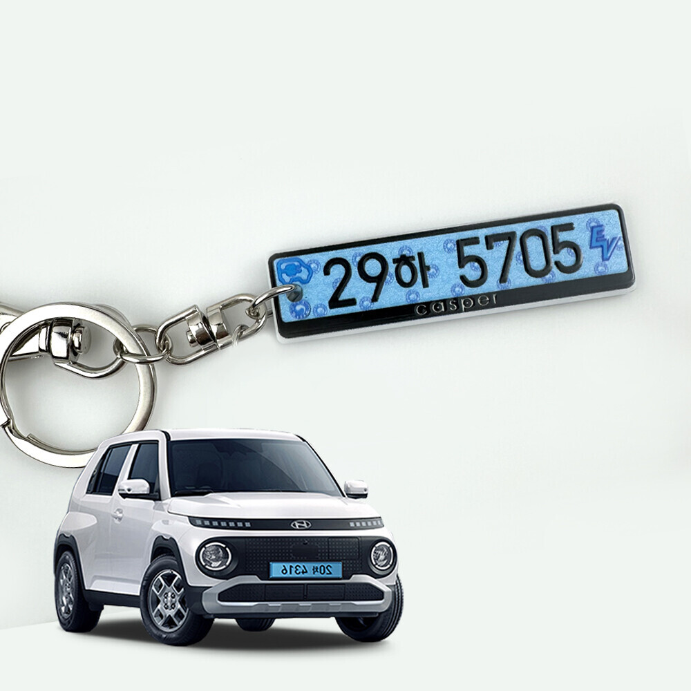 닥쏘오토 자동차 번호판 키링 캐스퍼 일렉트릭 전용 열쇠고리 가드형 (마스코트키링 미포함)