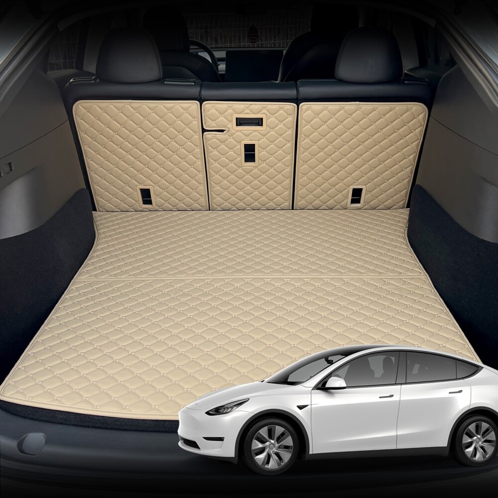 컨셉토 가죽 퀼팅 테슬라 모델Y 전용 신형 모델Y 주니퍼 등커버 트렁크매트 세트