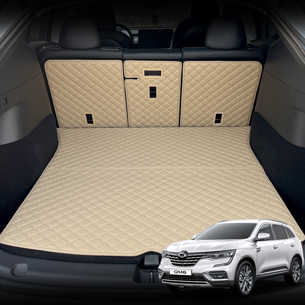 컨셉토 가죽 퀼팅 뉴 QM6(더뉴 포함) 전용 등커버 트렁크매트 세트 (20년 11월 이후)