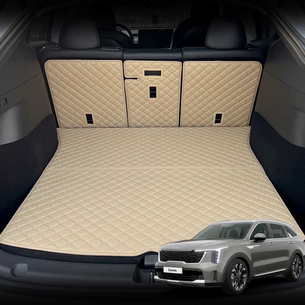 컨셉토 가죽 퀼팅 더 뉴 쏘렌토 MQ4 전용 등커버 트렁크매트 세트