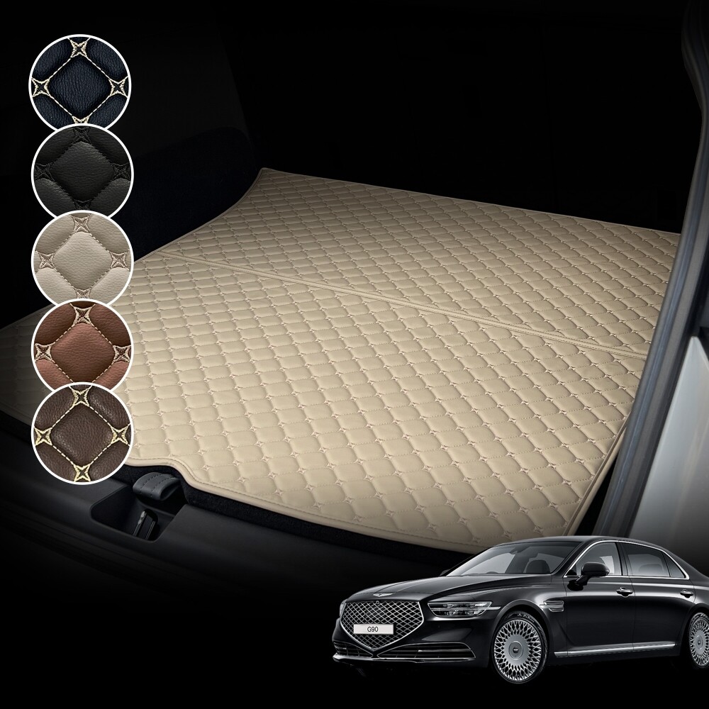 컨셉토 가죽 퀼팅 제네시스 G90 전용 (EQ900 호환) 트렁크매트 (2015~2021년)