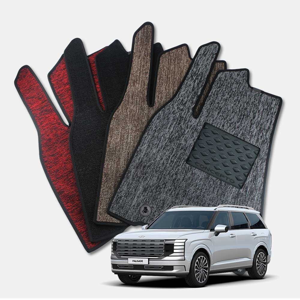 컨셉토 프리미엄 뉴코일 트랩매트 디 올뉴 팰리세이드 LX3 1열2열 세트 (2025.1~)