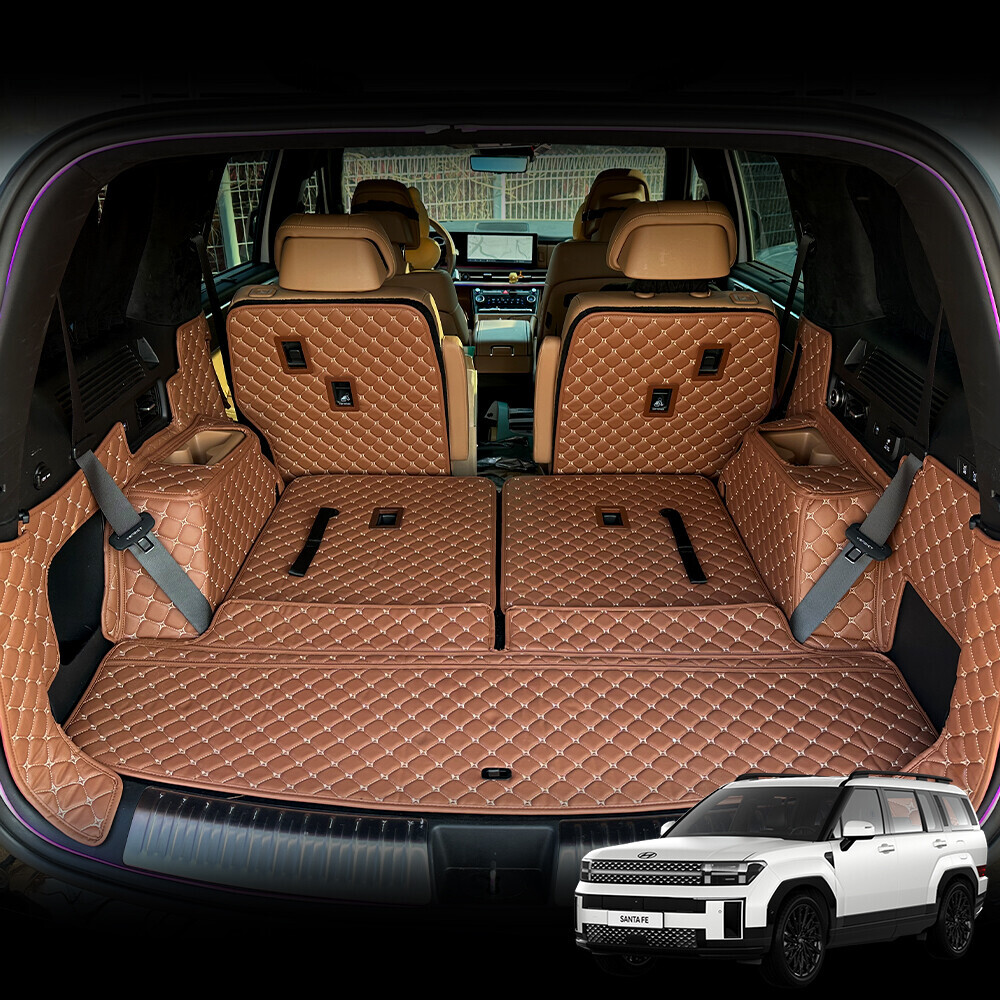 컨셉토 3D 가죽 퀼팅 싼타페MX5 전용 풀커버 사이드트렁크 매트 세트