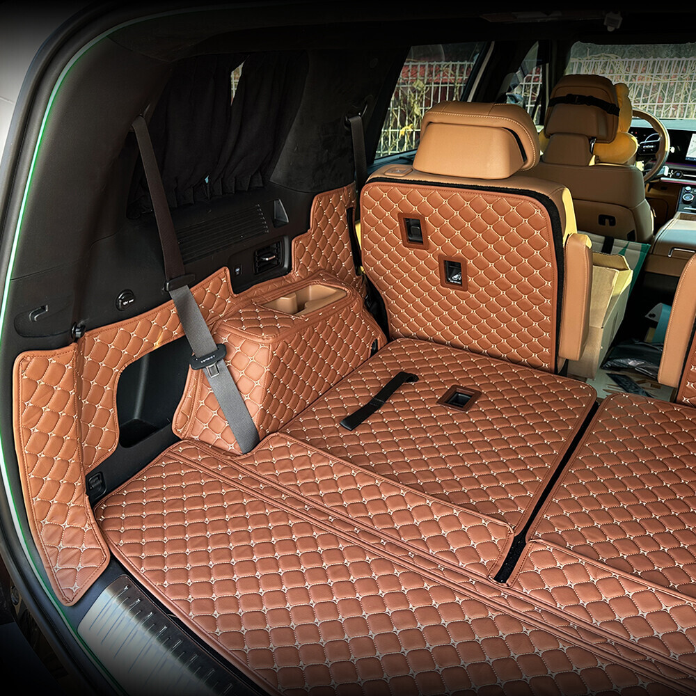 컨셉토 3D 가죽 퀼팅 싼타페MX5 전용 풀커버 사이드트렁크 매트 세트