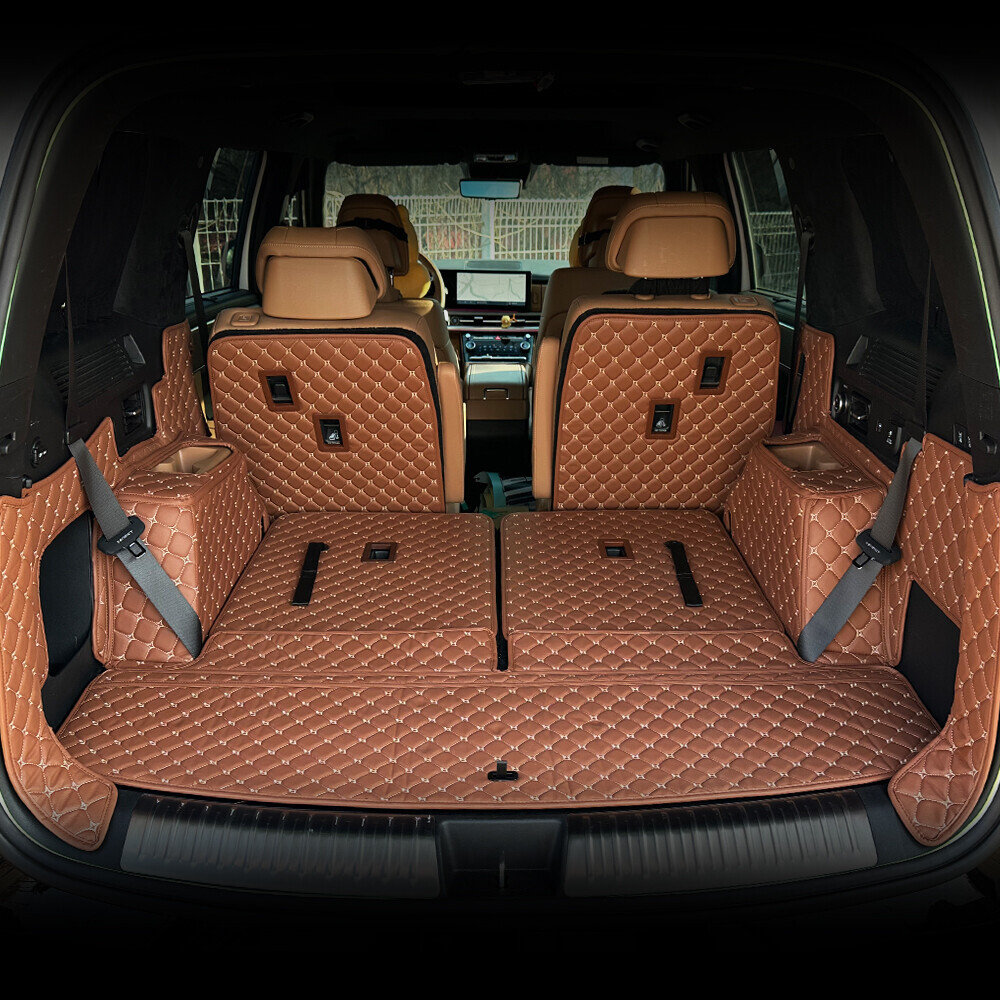 컨셉토 3D 가죽 퀼팅 싼타페MX5 전용 풀커버 사이드트렁크 매트 세트