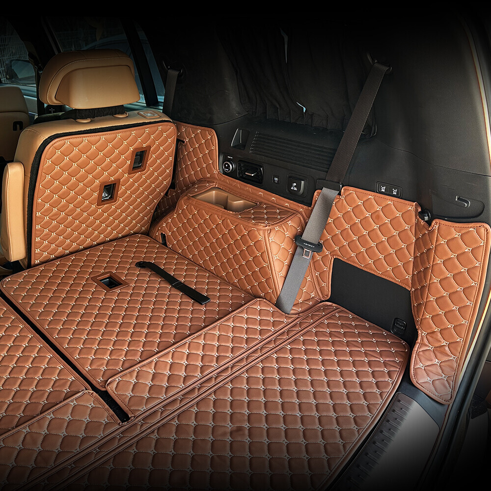 컨셉토 3D 가죽 퀼팅 싼타페MX5 전용 풀커버 사이드트렁크 매트 세트