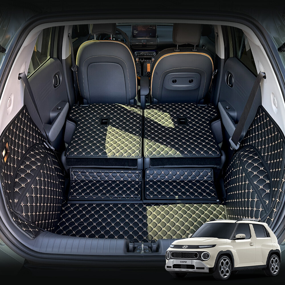 컨셉토 3D 가죽 퀼팅 풀커버 트렁크 매트 더뉴 캐스퍼(캐스퍼) 가솔린 전용 풀세트