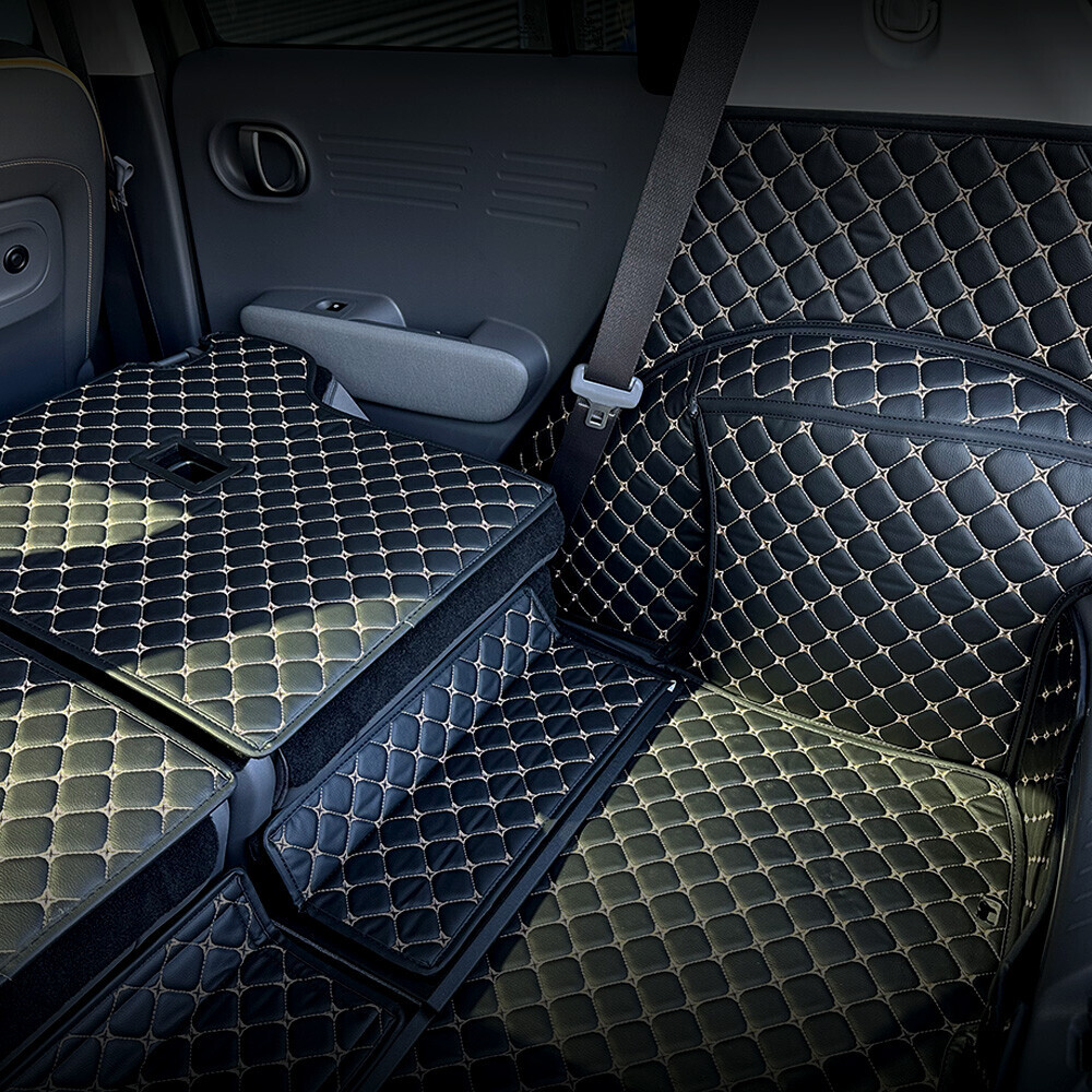 컨셉토 3D 가죽 퀼팅 풀커버 트렁크 매트 더뉴 캐스퍼(캐스퍼) 가솔린 전용 풀세트