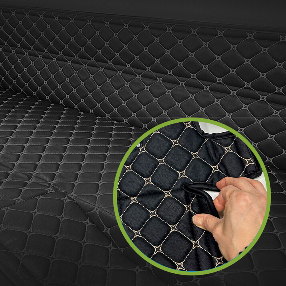 컨셉토 가죽 퀼팅 디 올뉴 팰리세이드 LX3 전용 3열 등커버 트렁크매트 세트 (2025.1~)