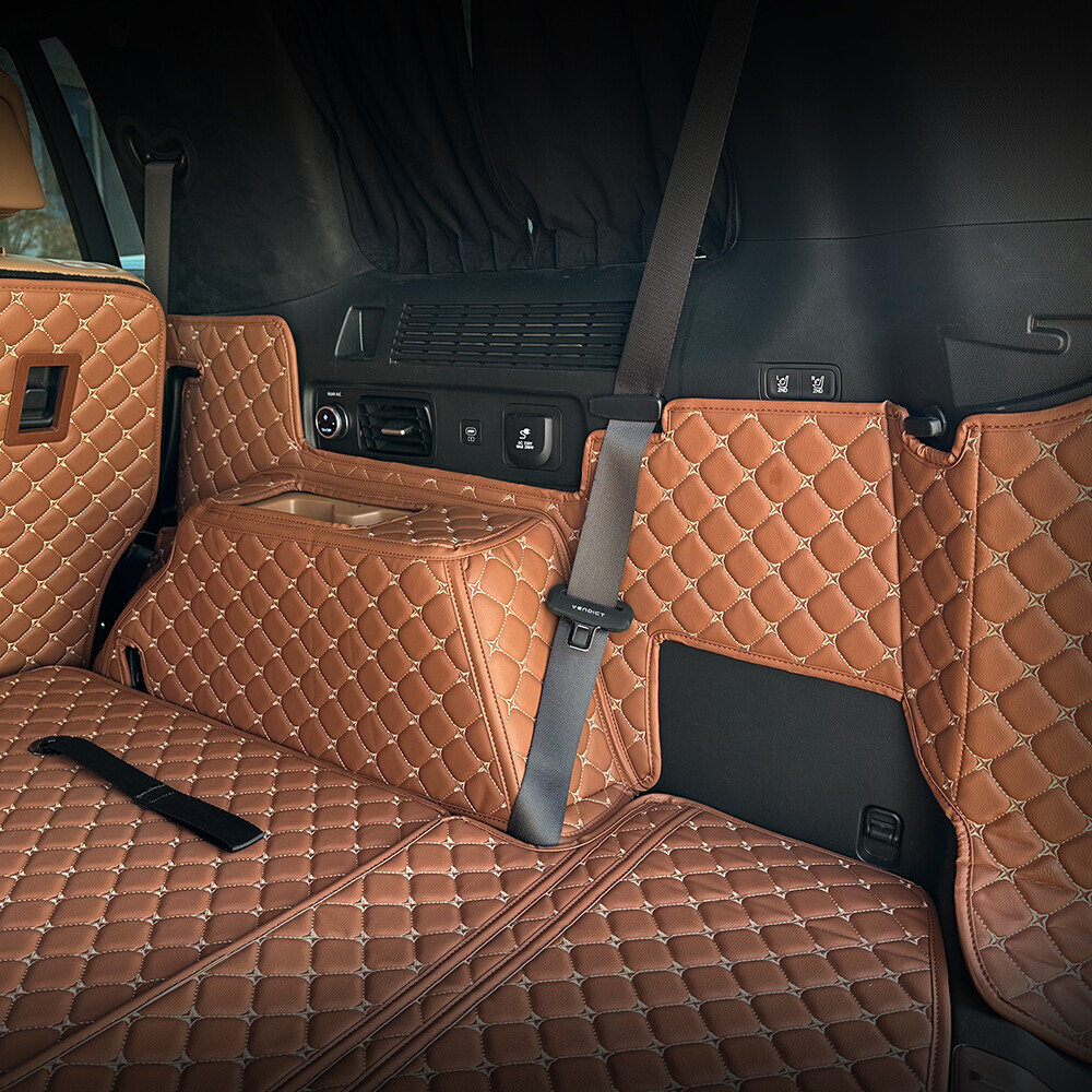 컨셉토 3D 가죽 퀼팅 싼타페MX5 전용 풀커버 사이드트렁크 매트 세트 (트렁크 도어 미포함)[단품]