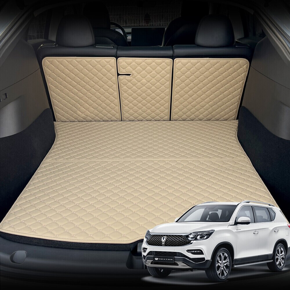 컨셉토 가죽 퀼팅 KGM G4 렉스턴 전용 등커버 트렁크매트 세트