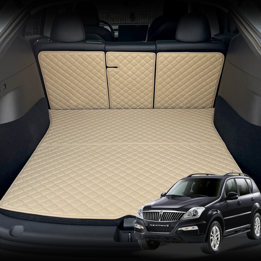 컨셉토 가죽 퀼팅 렉스턴W(렉스턴2)전용 등커버 트렁크매트 세트