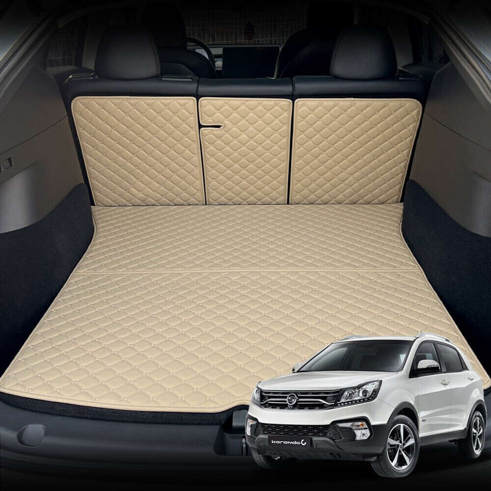 컨셉토 가죽 퀼팅 코란도C 전용 등커버 트렁크매트 세트