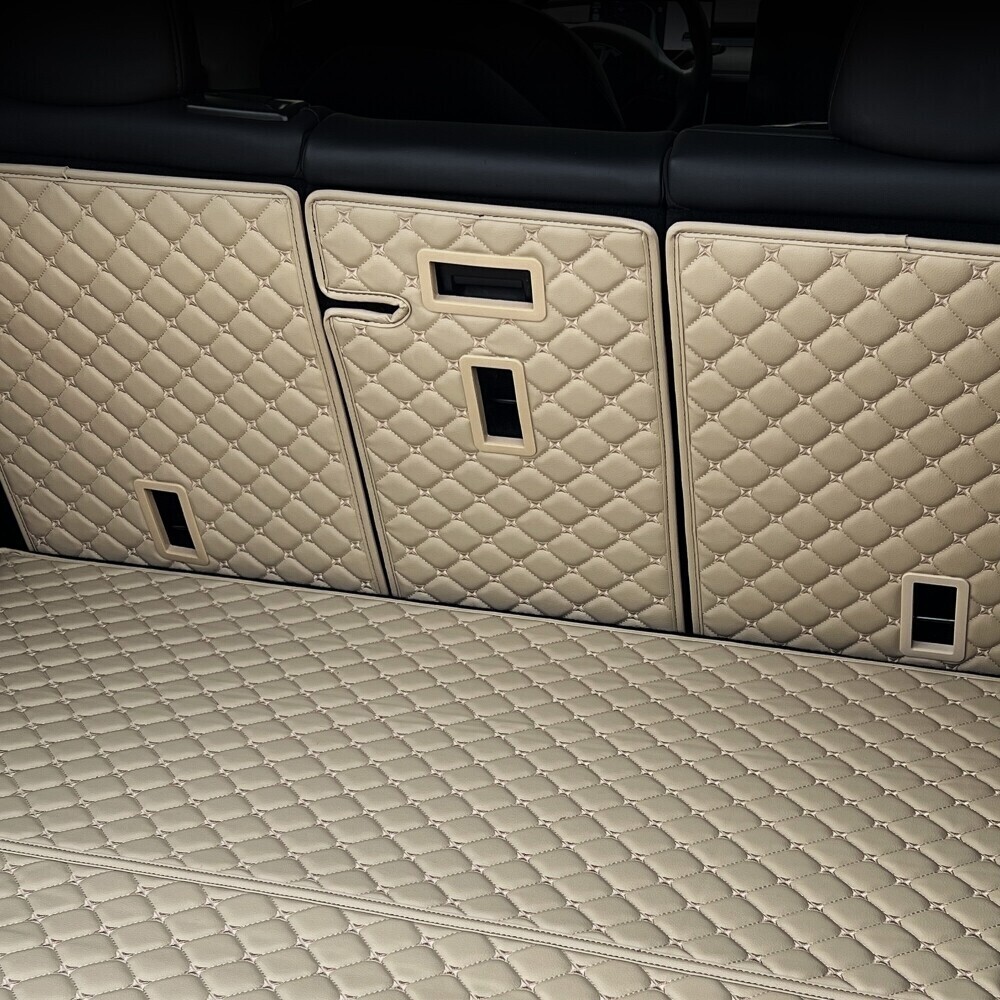 컨셉토 가죽 퀼팅 QM6 전용 등커버 트렁크매트 세트