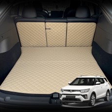 컨셉토 가죽 퀼팅 KGM 티볼리에어 전용 등커버 트렁크매트 세트