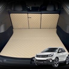 컨셉토 가죽 퀼팅 코란도C 전용 등커버 트렁크매트 세트