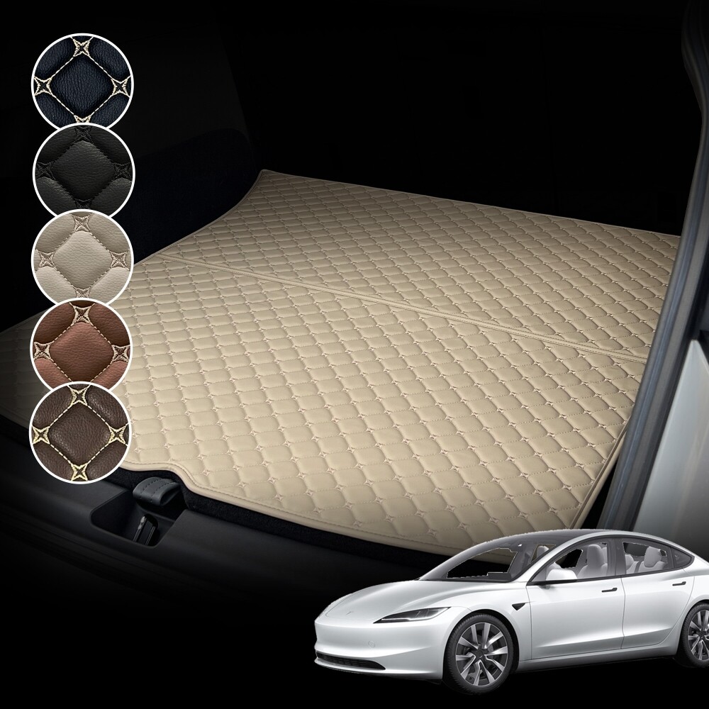 컨셉토 가죽 퀼팅 테슬라 모델3 전용 트렁크매트