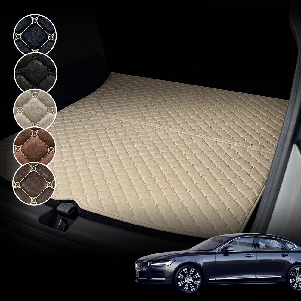 컨셉토 가죽 퀼팅 볼보 S90 전용 트렁크매트