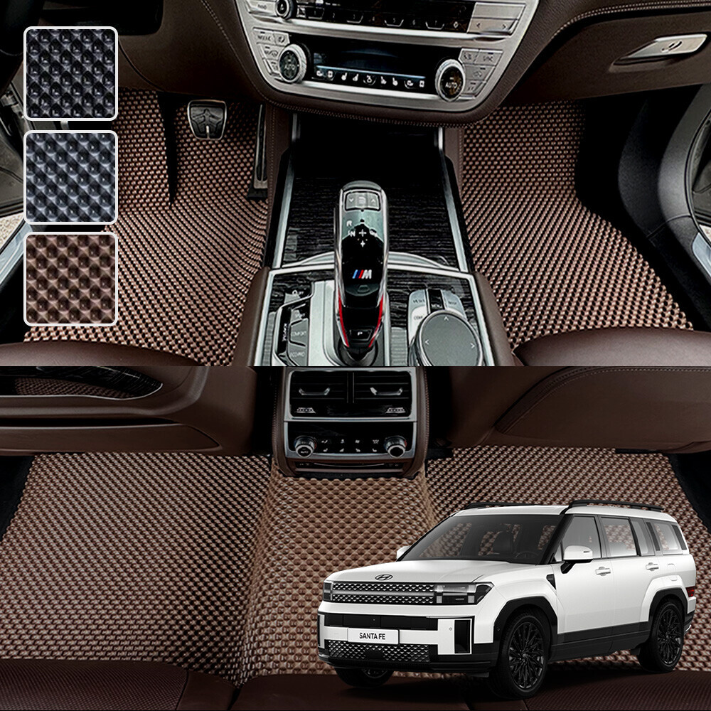 싼타페 MX5 전용 3D 엠보싱 차세대 고무매트 1열2열 세트