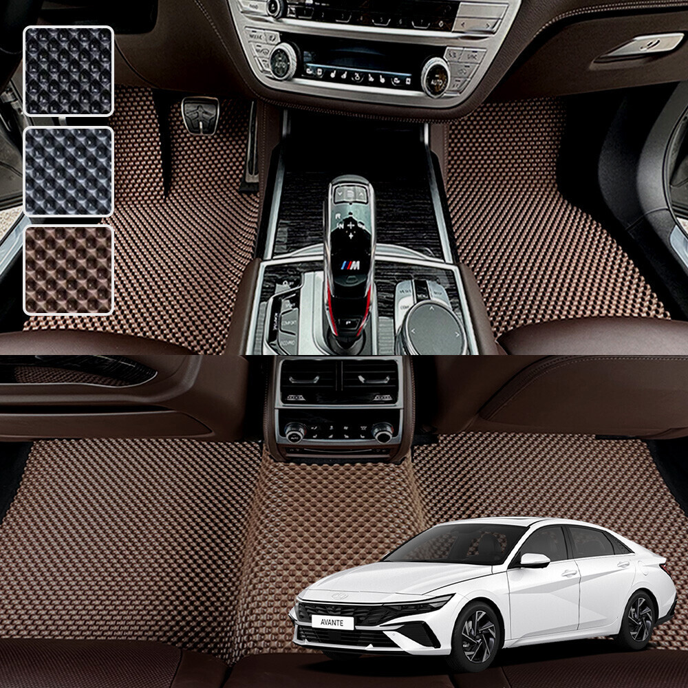 올뉴 아반떼 CN7 전용 3D 엠보싱 차세대 고무매트 1열2열 세트