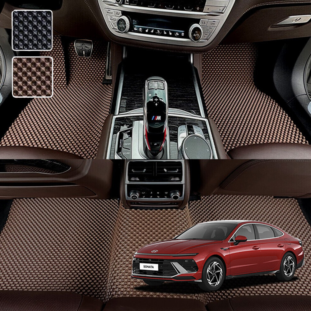 소나타DN8 디엣지 전용 3D 엠보싱 차세대 고무매트 1열2열 세트