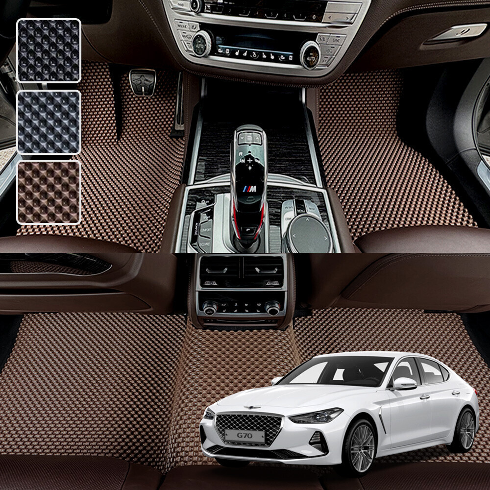 제네시스 G70 전용 3D 엠보싱 차세대 고무매트 1열2열 세트