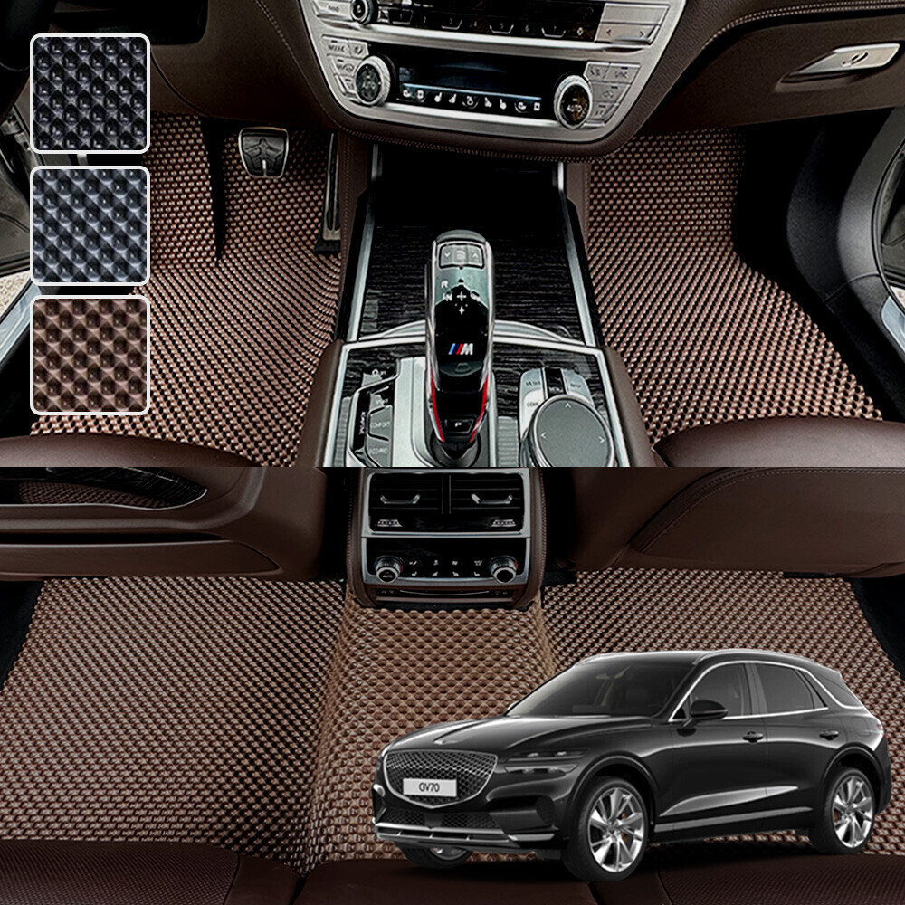 제네시스GV70 전용 3D 엠보싱 차세대 고무매트 1열2열 세트