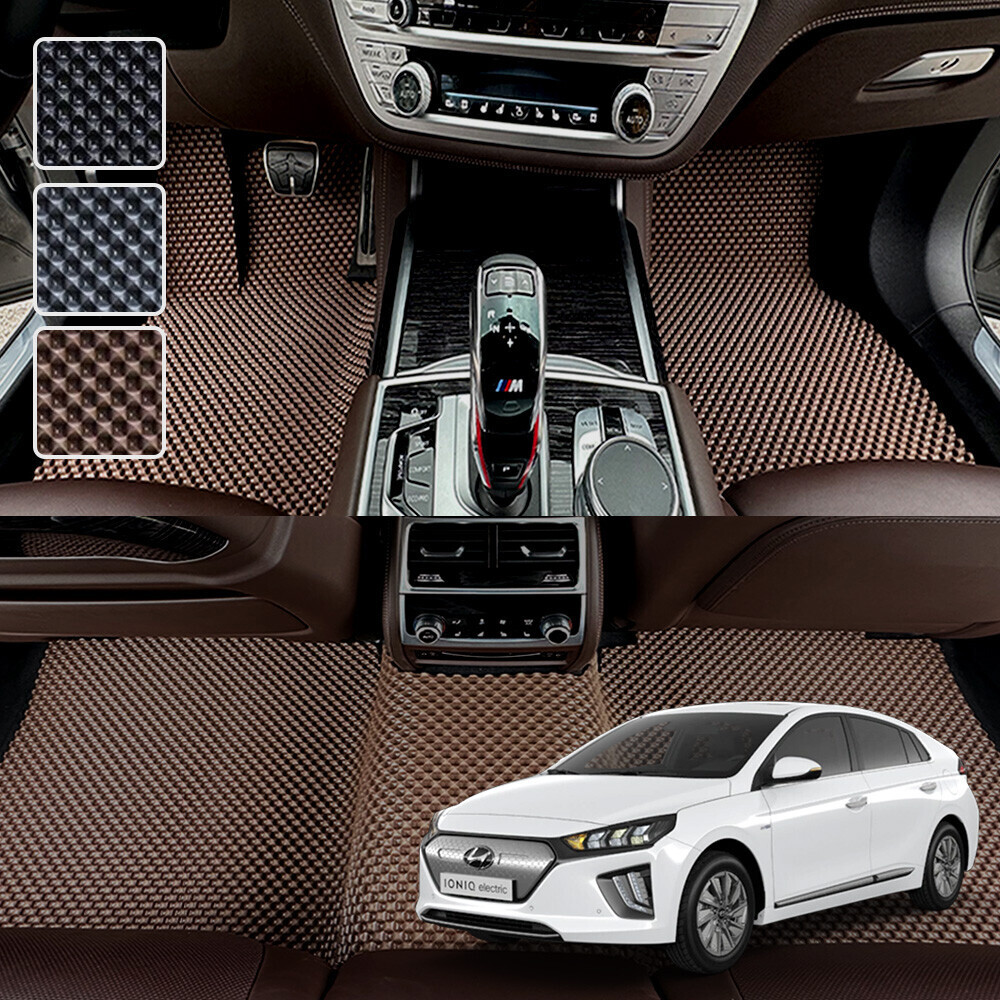 아이오닉 전용 3D 엠보싱 차세대 고무매트 1열2열 세트