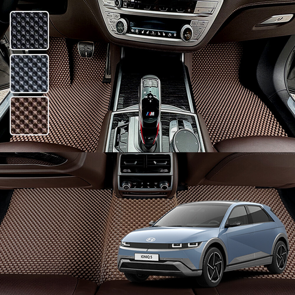 더 뉴 아이오닉5 전용 3D 엠보싱 차세대 고무매트 1열2열 세트 (2024.3~)