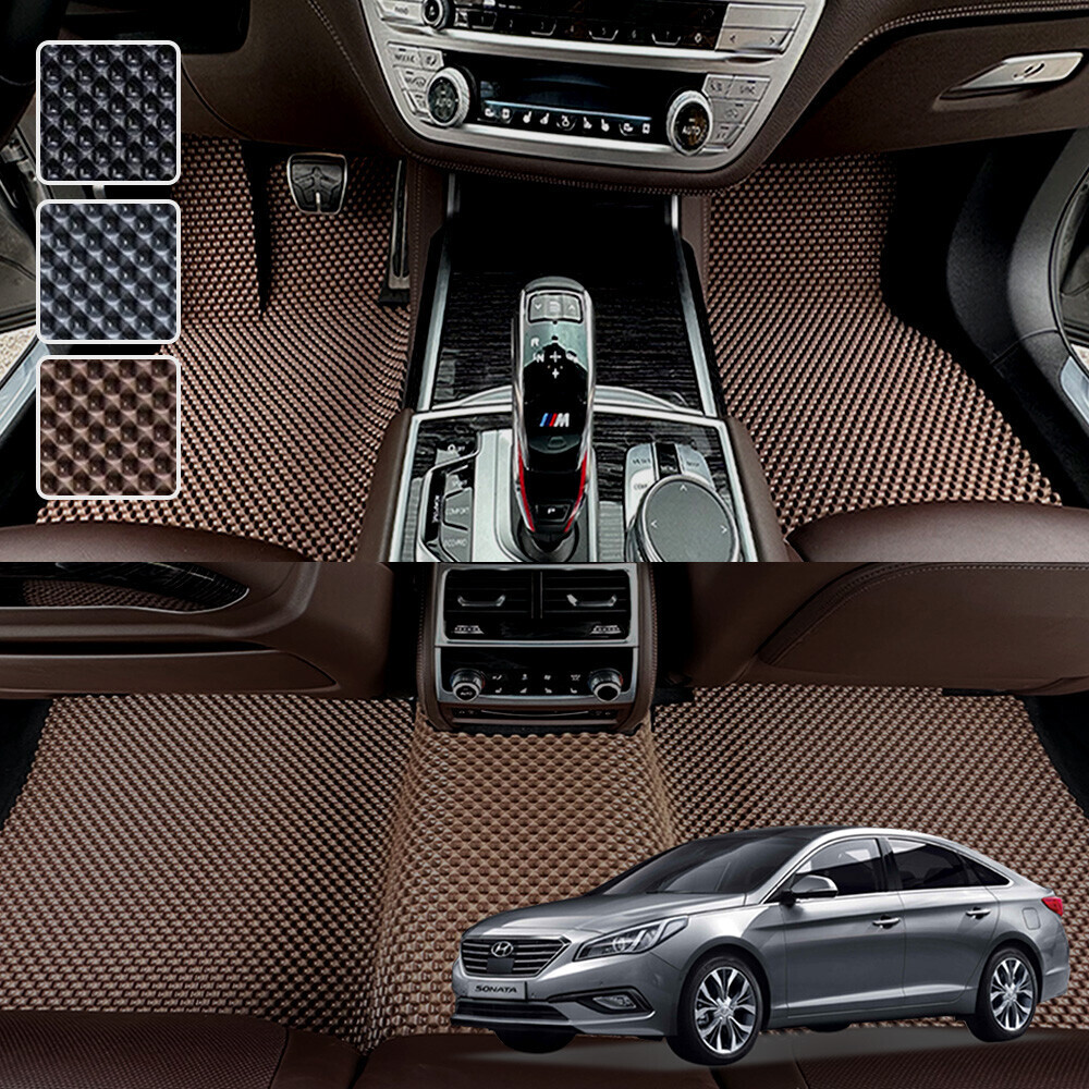LF소나타 뉴라이즈 전용 3D 엠보싱 차세대 고무매트 1열2열 세트