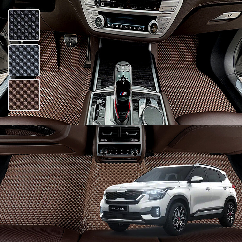 셀토스 전용 3D 엠보싱 차세대 고무매트 1열2열 세트